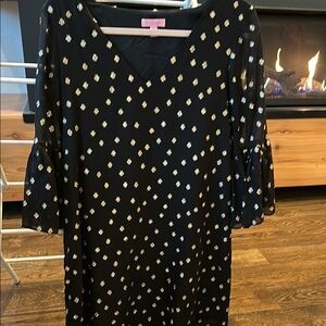 Lily Pulitzer holiday black and gold speck dress